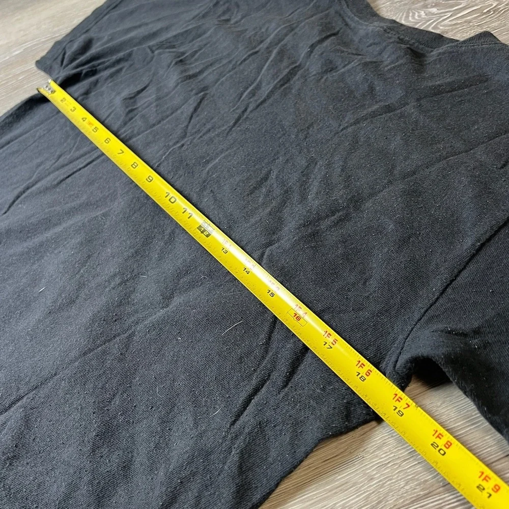 Y2K Grim Reaper Graphic T-Shirt Mens Medium Black Neon Gothic Tee